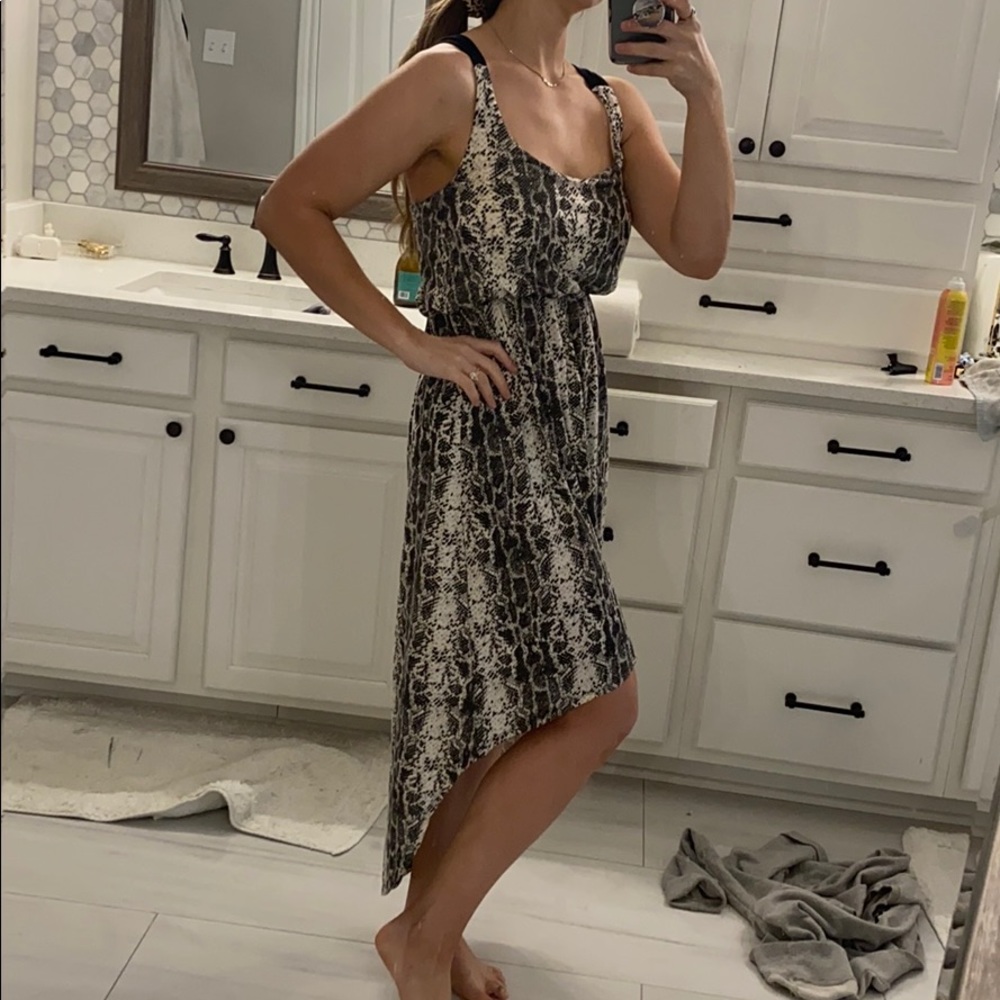 Snakeskin print dress